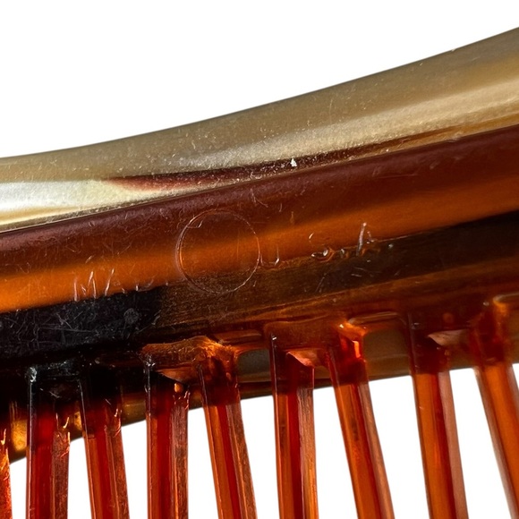 VTG Cellulose Tortoise Shell Side Hair Comb Plastic Made in USA 3 1/4” GUC - Picture 10 of 10